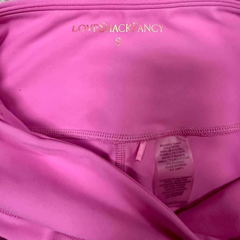 LoveShackFancy Pink Legging Set - Sports Bra & High-Waist Leggings - Picture 4 of 4